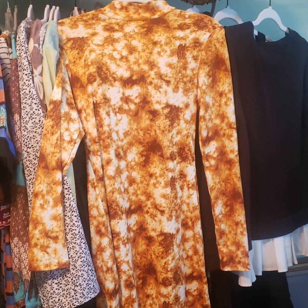 Velvet Torch Tye Dye Bodycon Long Sleeve Maxi Dress